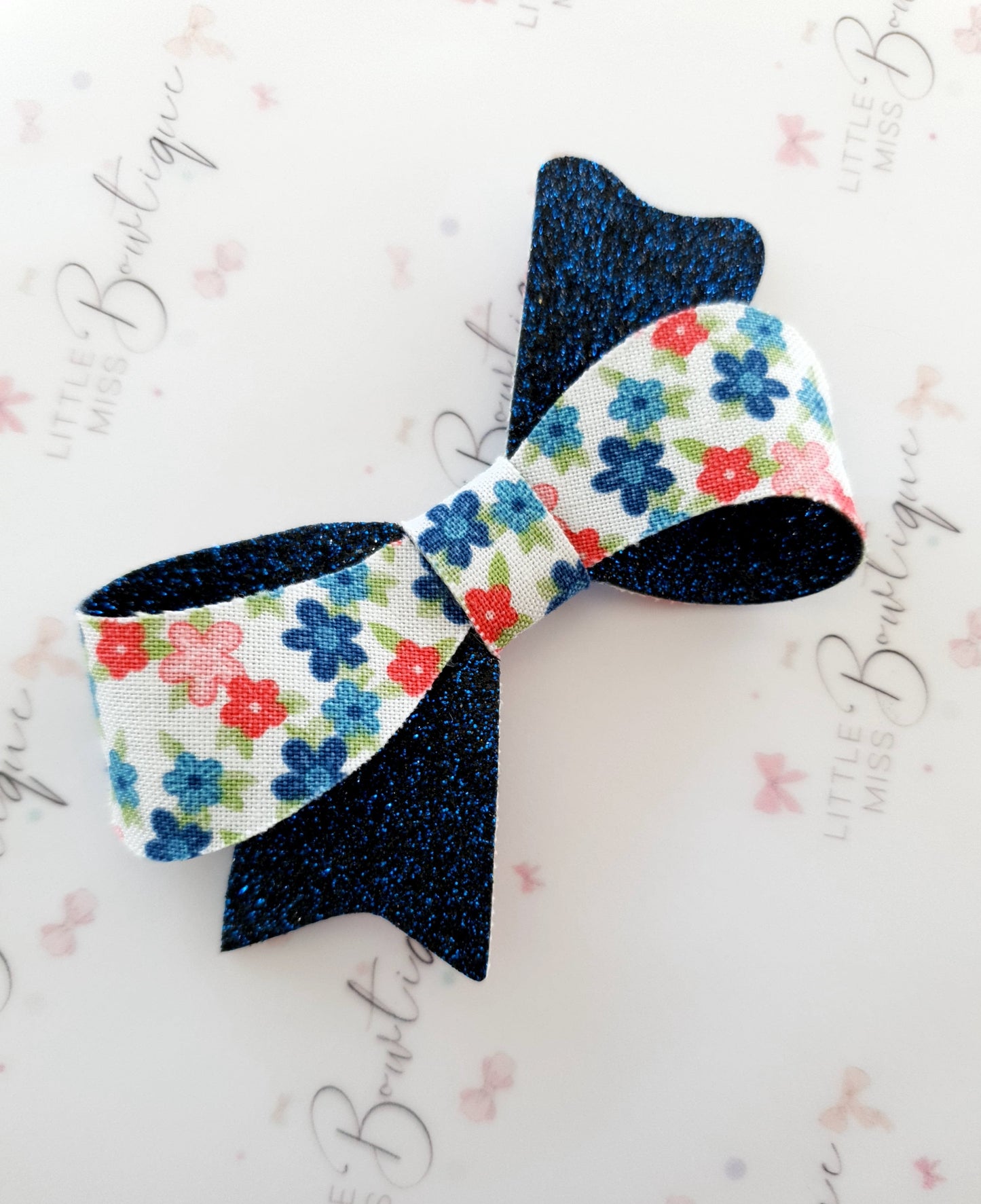 Blue Glitter Sophia Bows