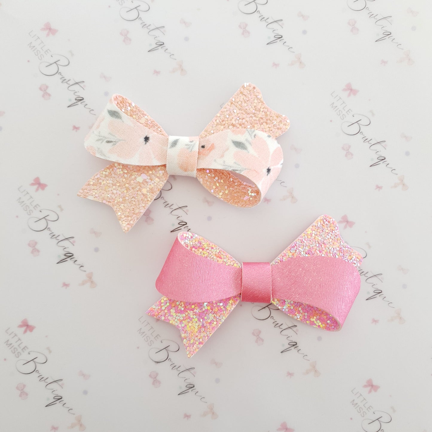 Pink Glitter Sophia Bows