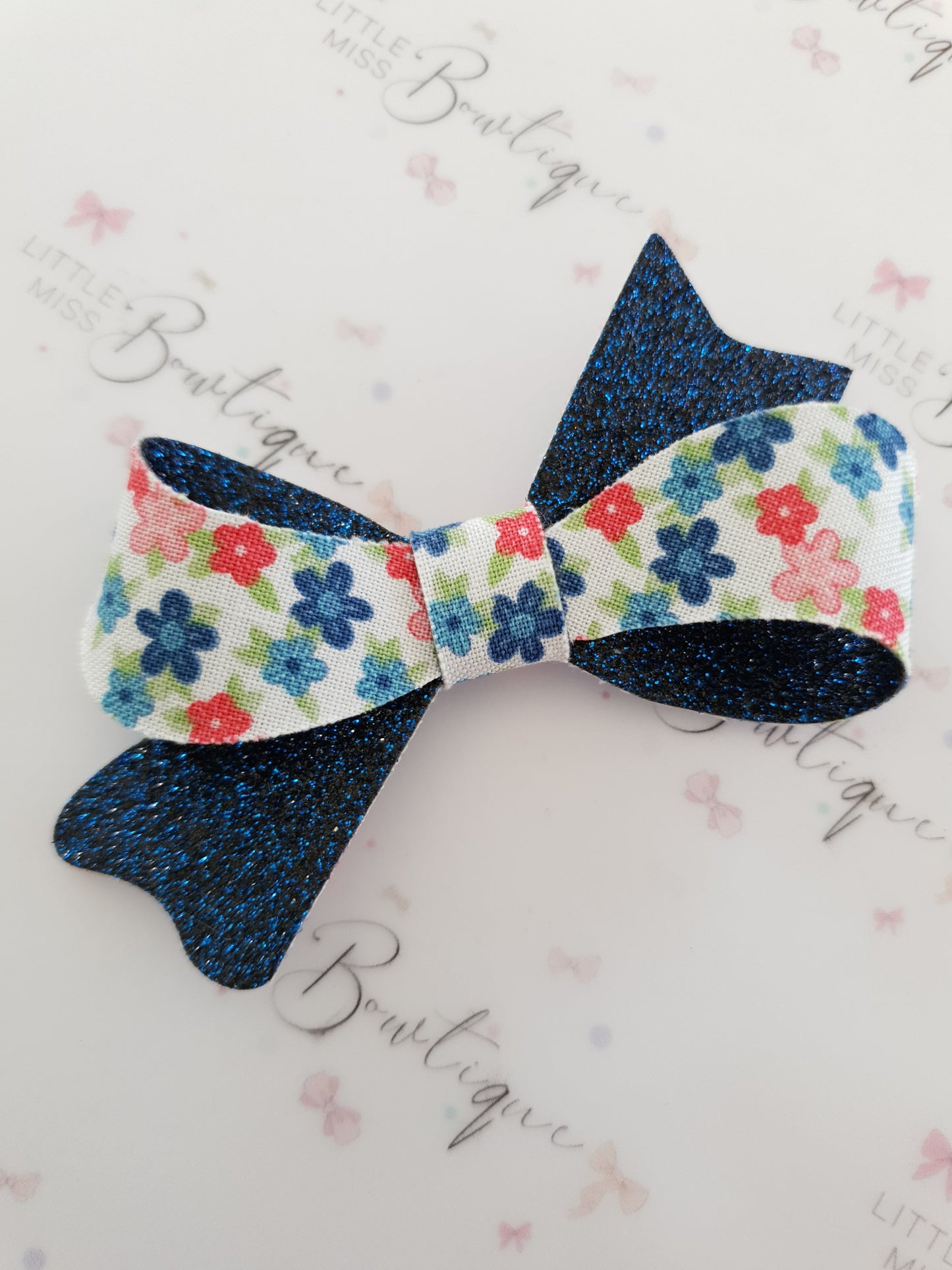 Blue Glitter Sophia Bows