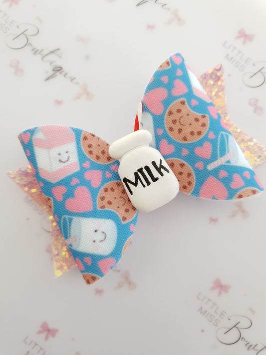 Milk and Cookies Bow
