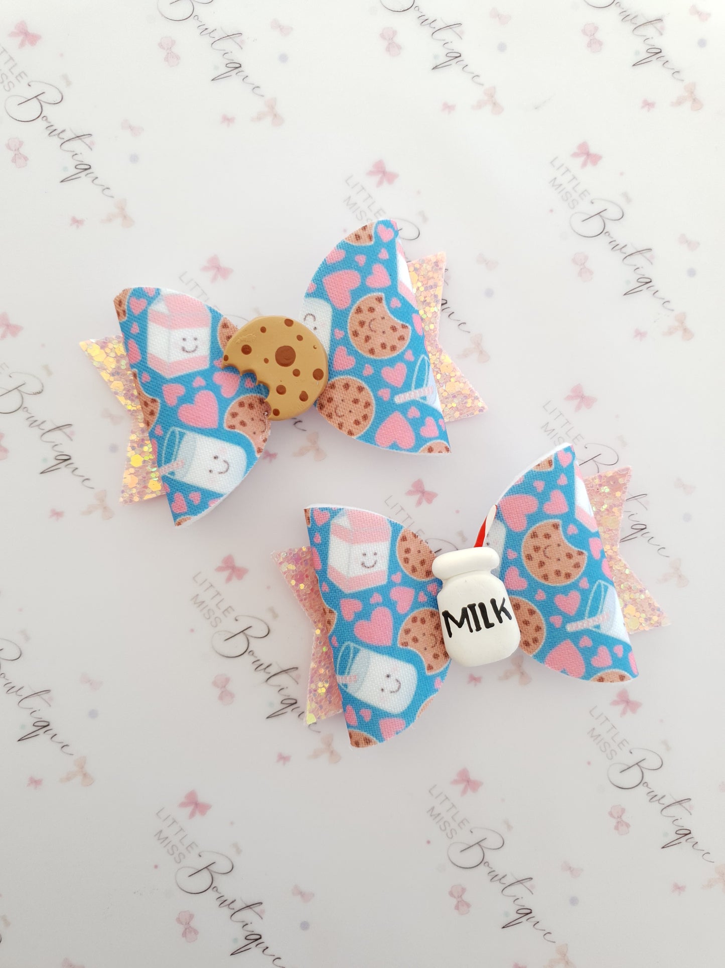 Milk and Cookies Bow
