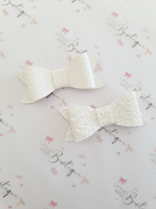 White Indie Bows