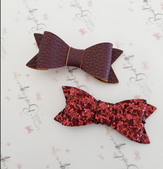 Burgundy Indie Bows