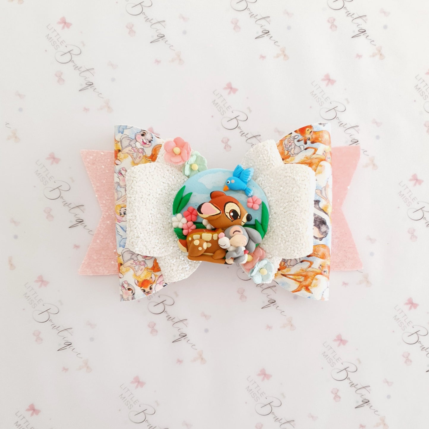 Floral Fawn Bow