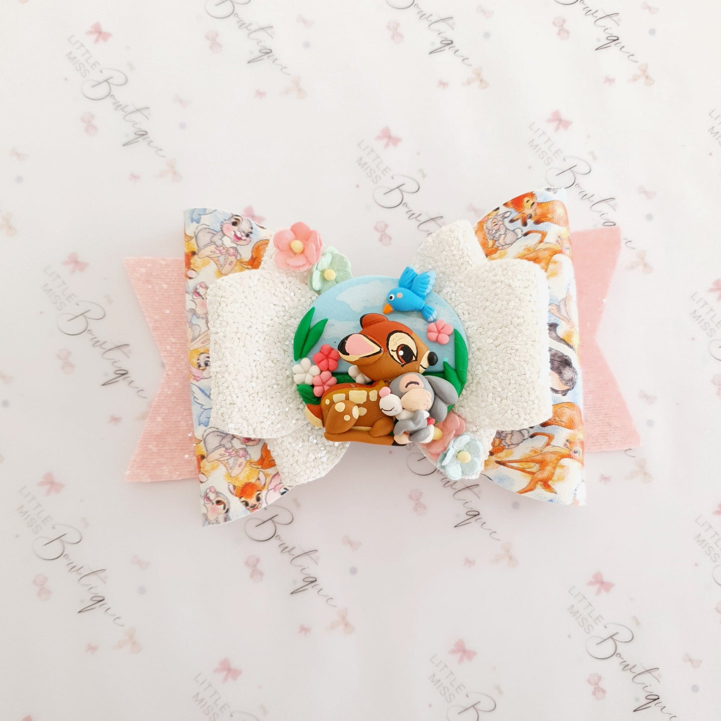 Floral Fawn Bow