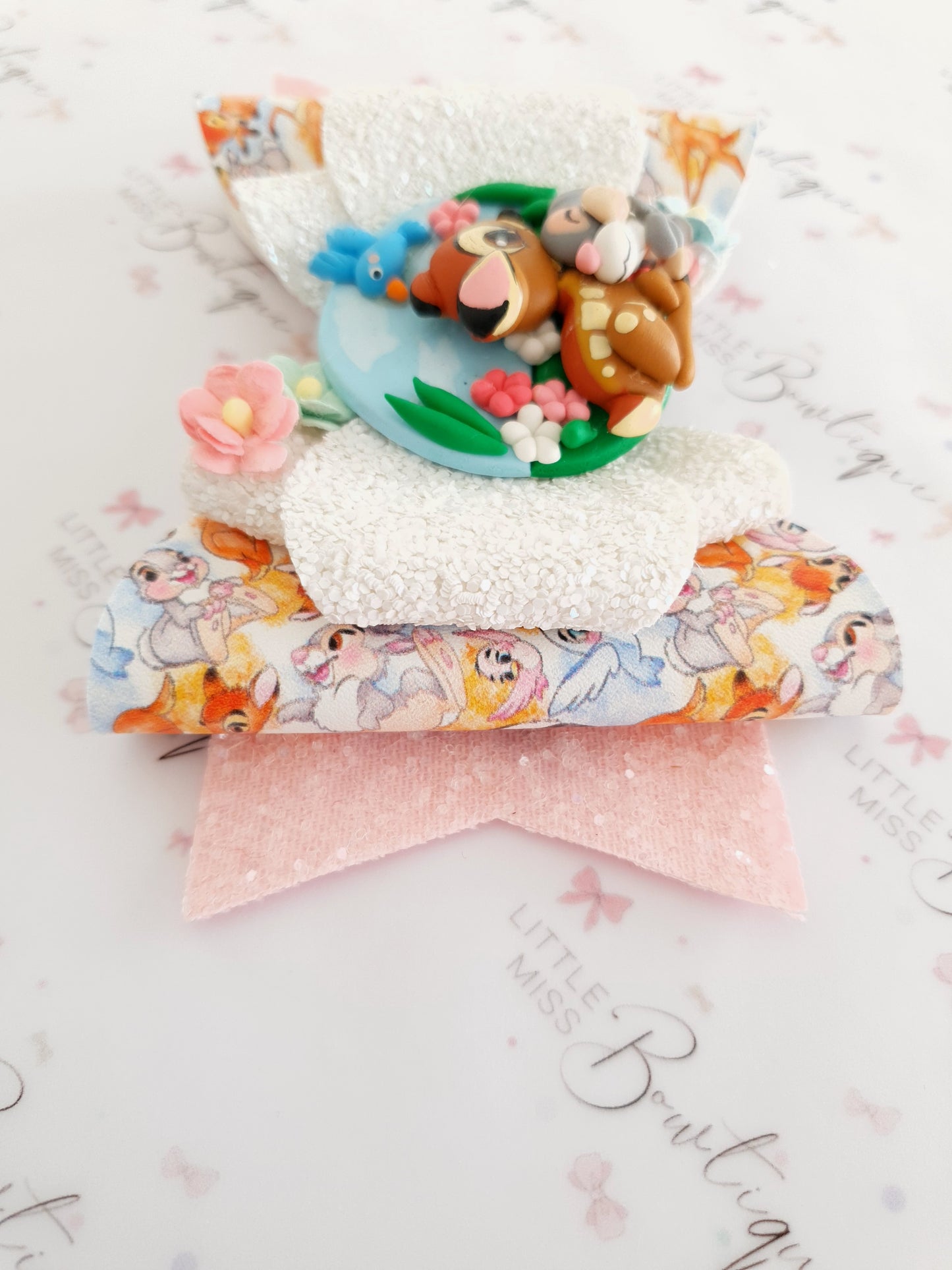 Floral Fawn Bow