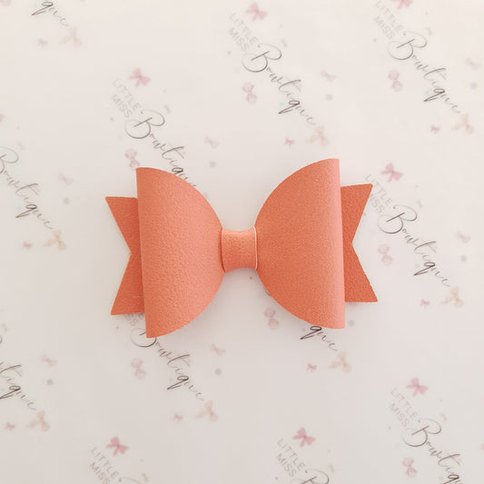 Luxe Smooth Leather Hair Bows