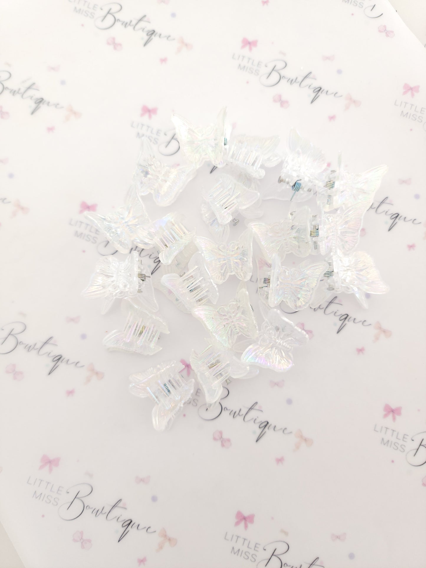 Iridescent Butterfly Claw Clips