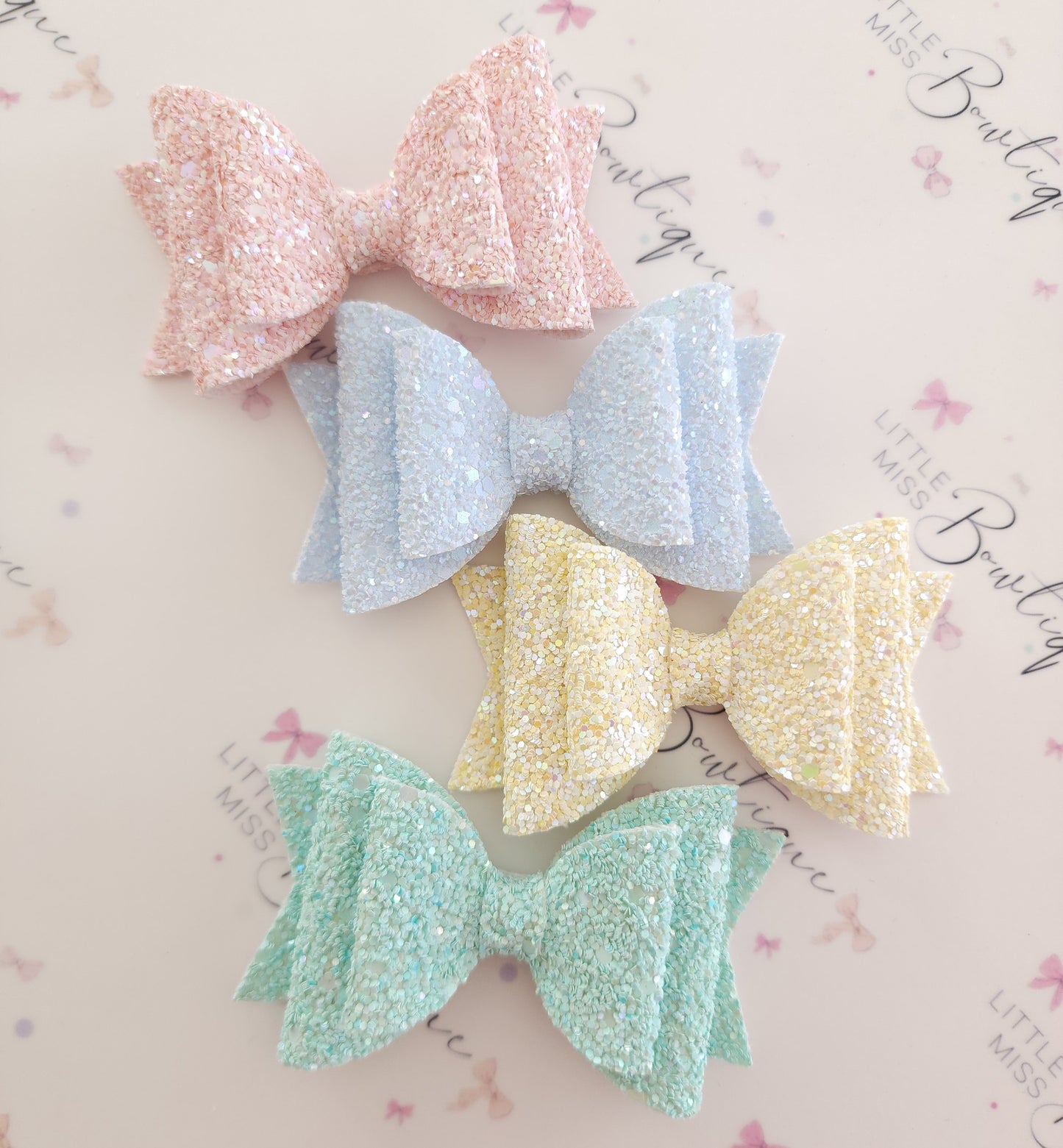 Pastel Gelato Glitter Bows