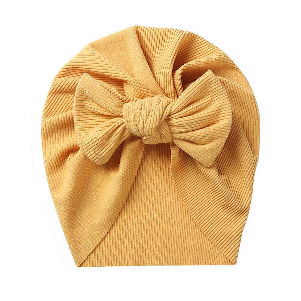 Ribbed Bow Baby Turban (8 colours)