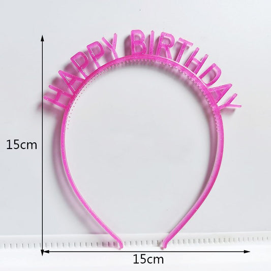 Glitter Perplex Birthday Headbands (7 Colours)
