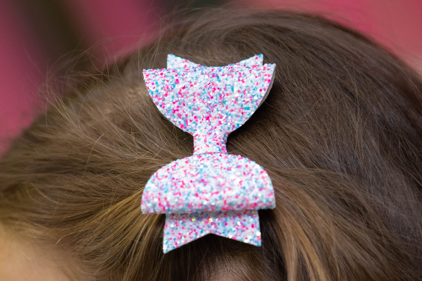 Bubble Gum Glitter Bows