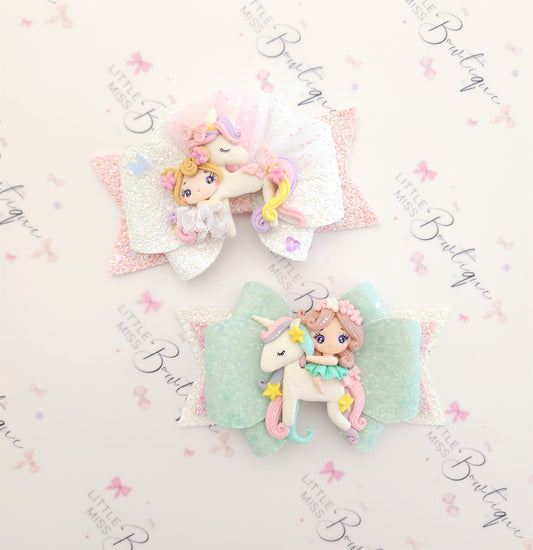 Mint/ White Unicorn Rider