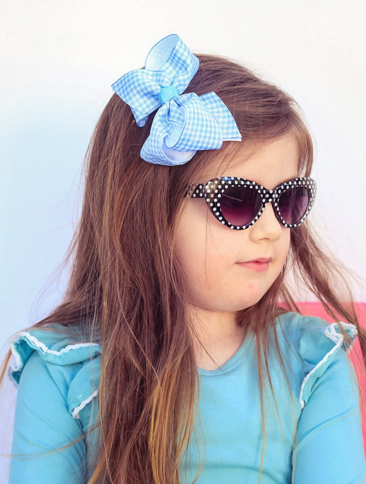 Ribbon Gingham Bows - 8 Colours