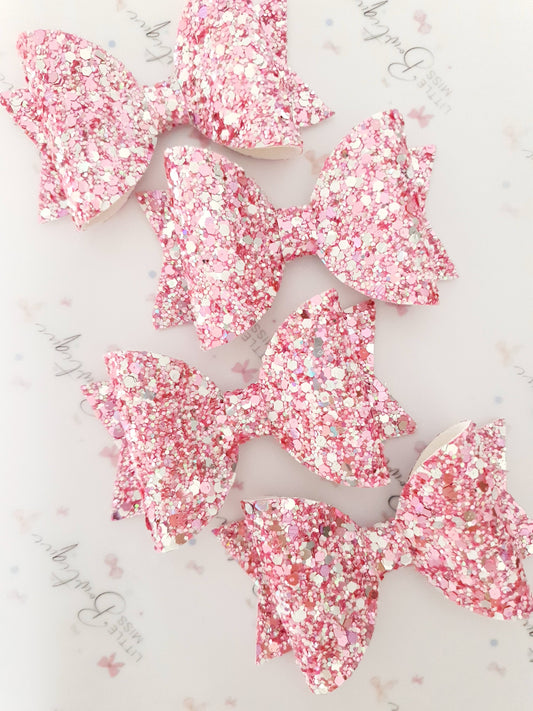 glitter hair bow, sparkle hair bow, headband, hair clip, handmade