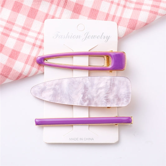 Purple fringe Clip Set (3pk)