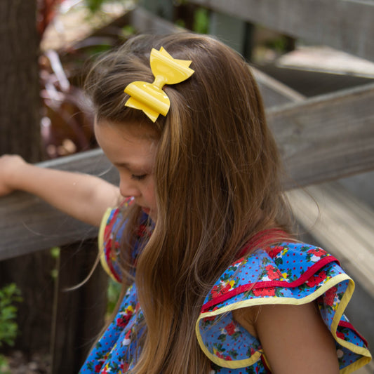 Yellow Patent Bow