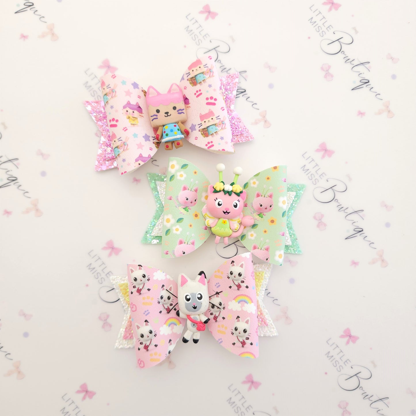 Gabby Inspired Clay Bows (6 characters/options)