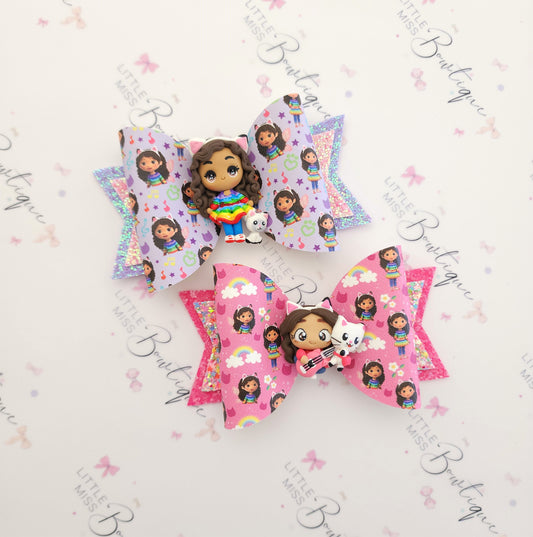 Gabby Inspired Clay Bows (6 characters/options)