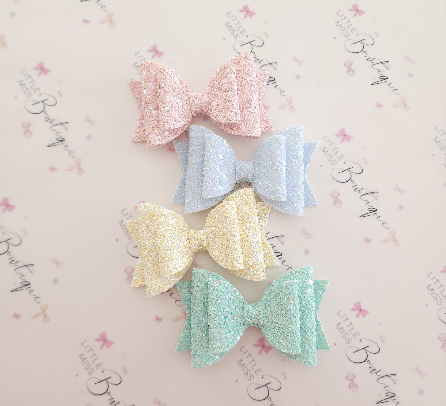 Pastel Gelato Glitter Bows