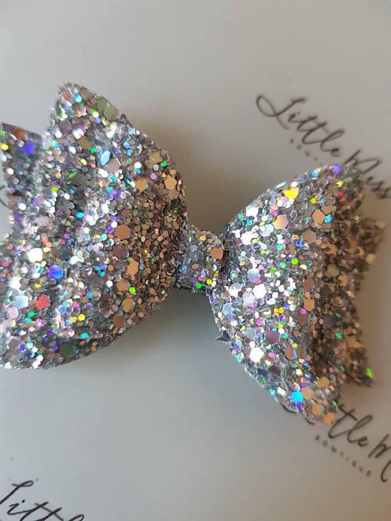 Holographic Double Glitter Bow