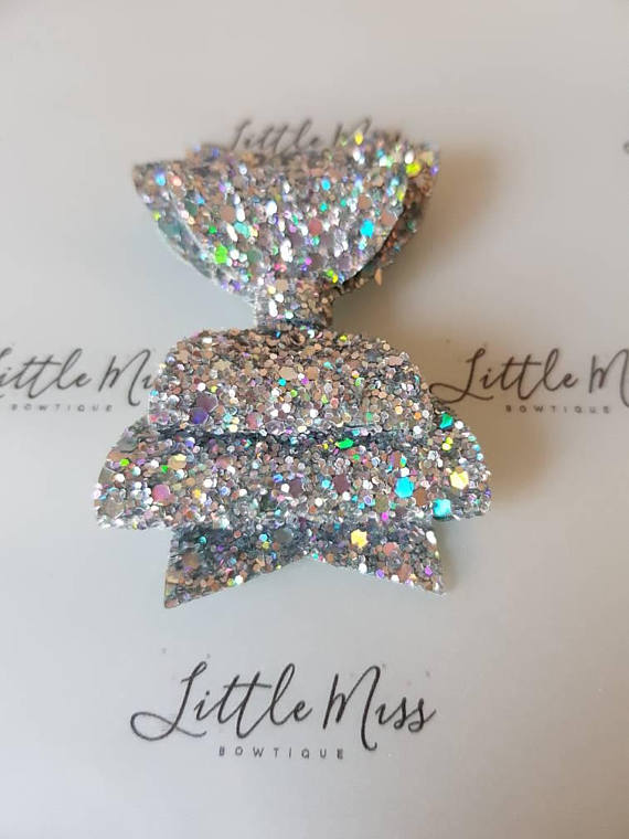 Holographic Double Glitter Bow