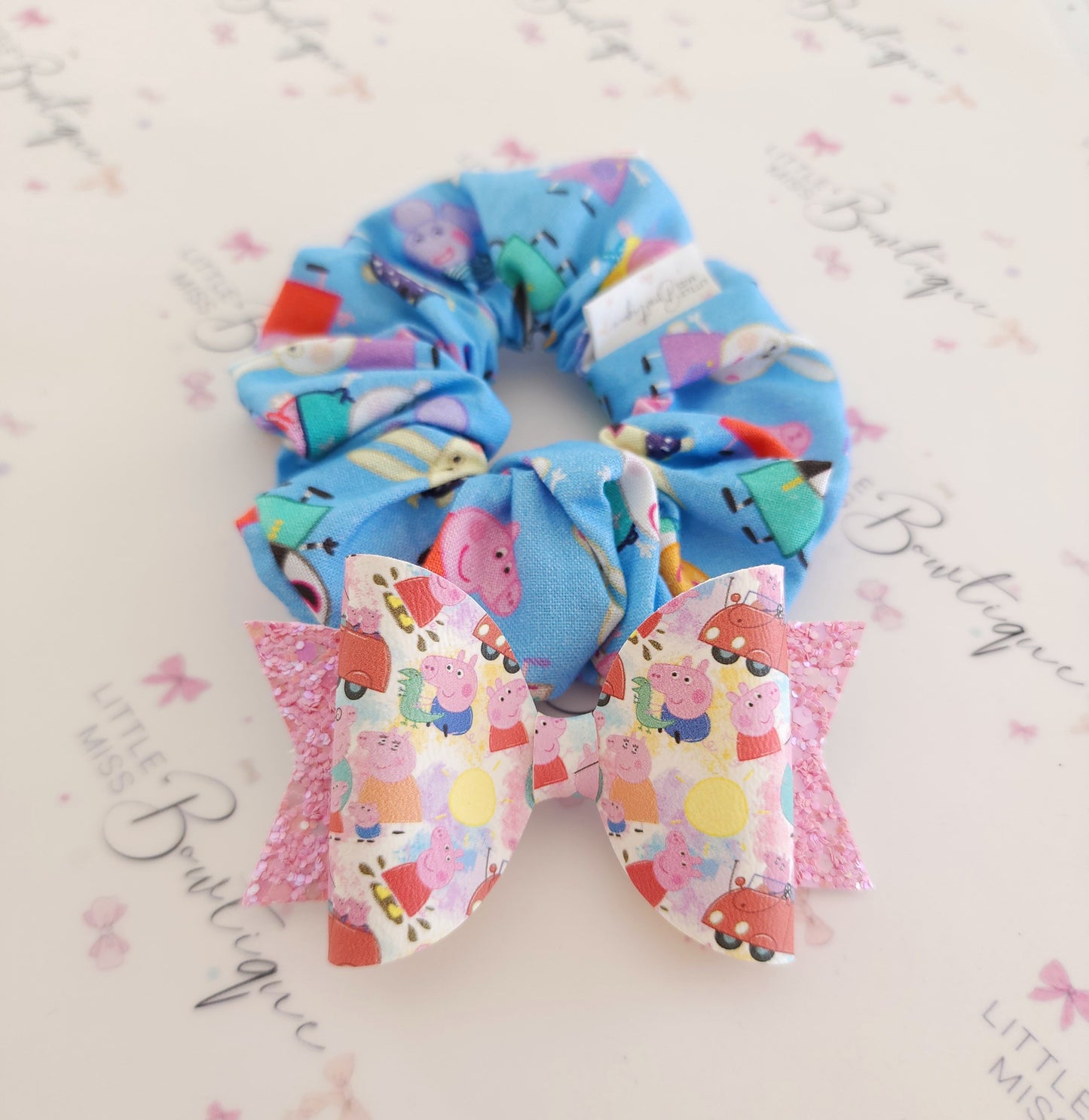 Peppa Pig Hair Bow and Scrunchie