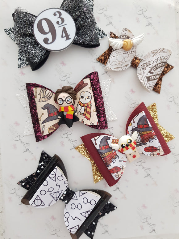 wizard hair bows, harry potter bows, harry potter headband, harry potter hair accessories