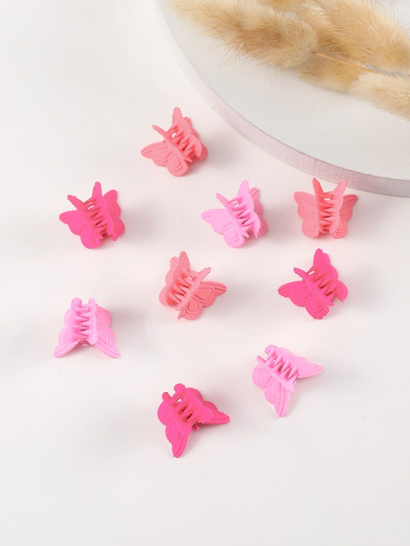 Pink Butterfly Clips 9pk