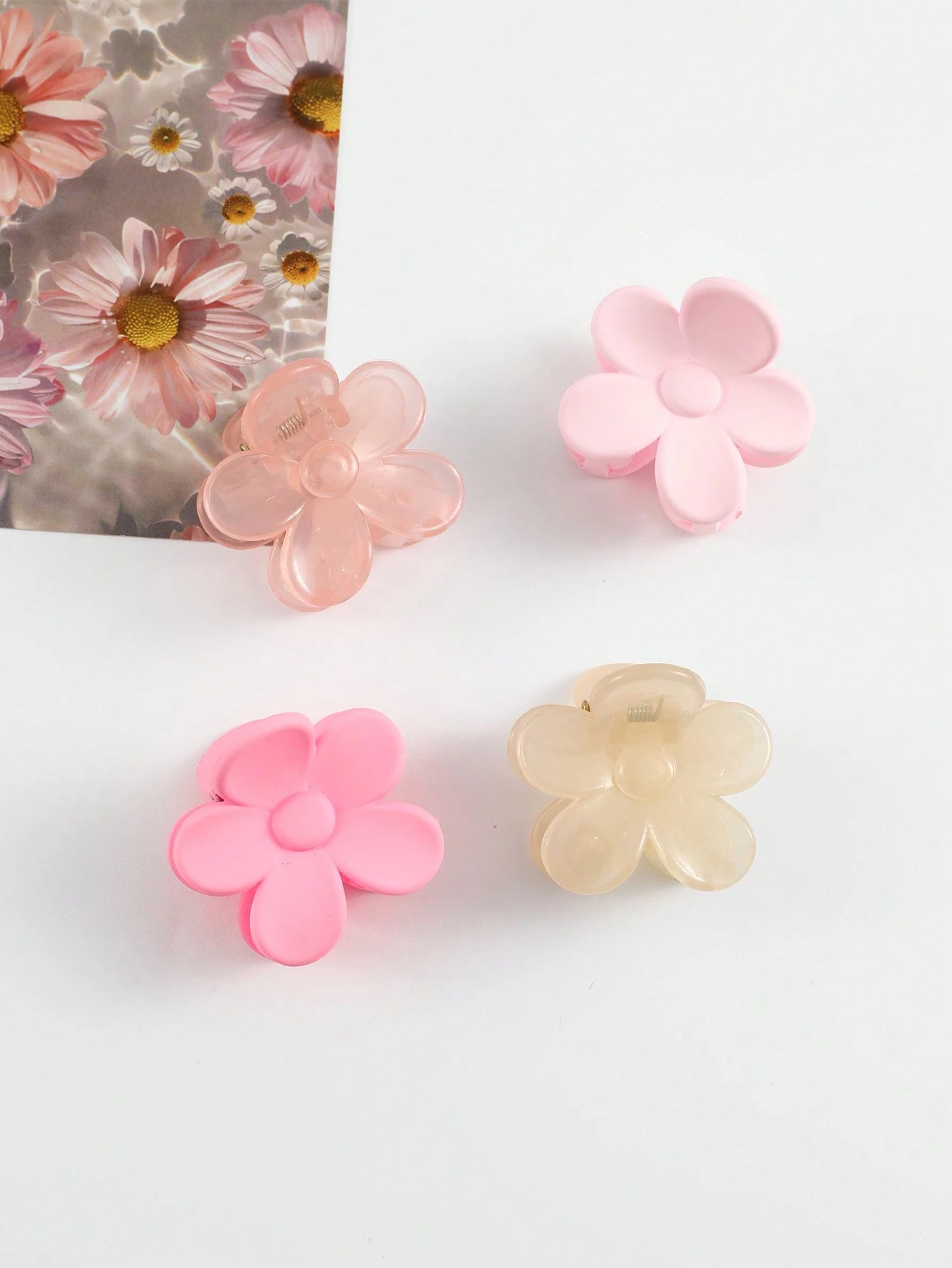 Pink Small Daisy Claws (4pk)