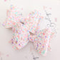 Birthday Cake Glitter Bows