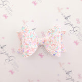 Birthday Cake Glitter Bows