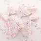 Birthday Cake Glitter Bows