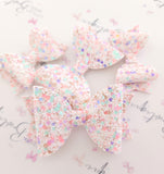 Birthday Cake Glitter Bows