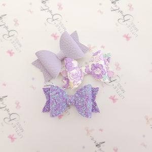 Purple Floral Trio