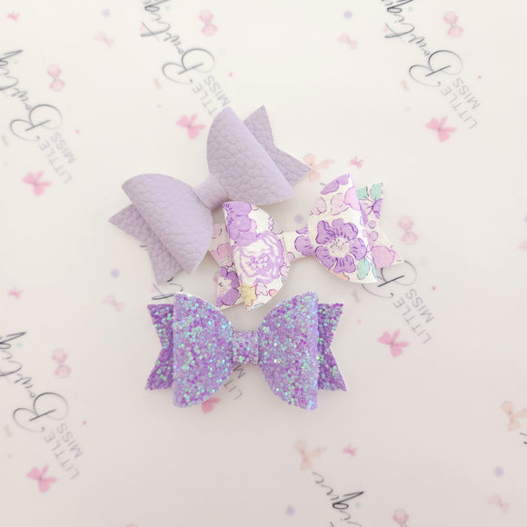 Purple Floral Trio