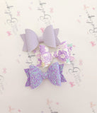Purple Floral Trio