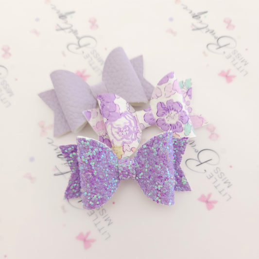 Purple Floral Trio