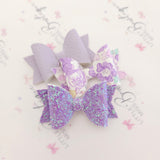 Purple Floral Trio