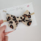 Leopard Corduroy Fabric Bow