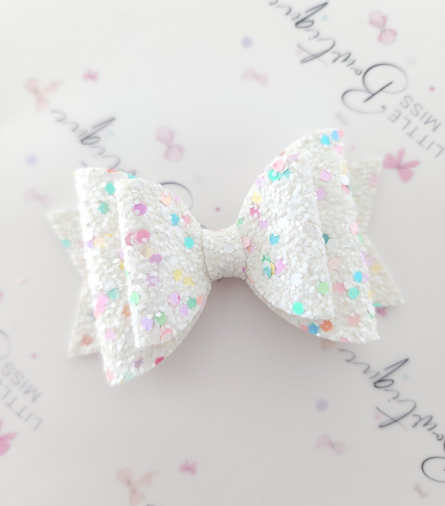 White Confetti Bows