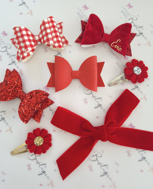 Red School Bows