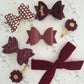 Burgundy School Bows