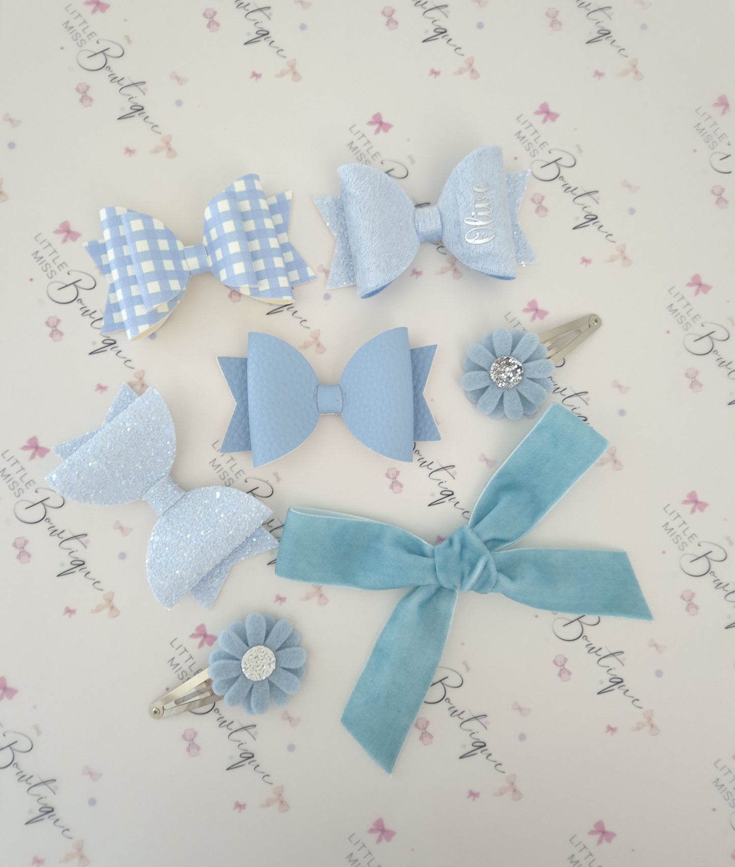 Light Blue School Bows