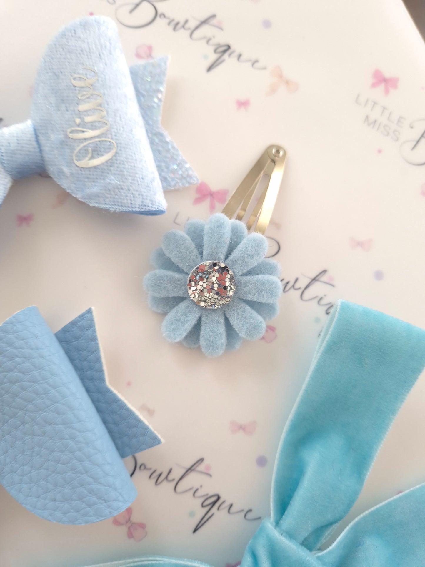 Light Blue School Bows