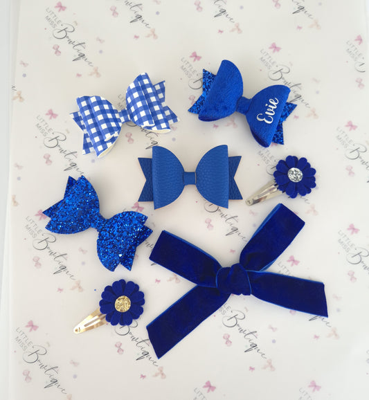 Royal Blue School Bows