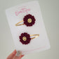 Burgundy School Bows