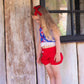 Red Velvet Ribbon Bow
