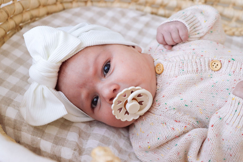 Ribbed Bow Baby Turban (8 colours)
