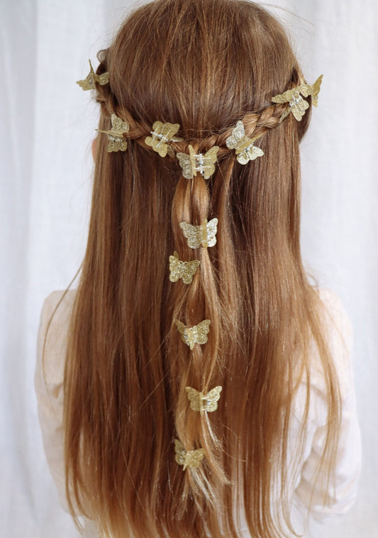 Gold Butterfly Clips